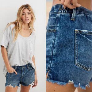 NWT Aerie Dark Wash Distressed Daydream Denim Shorts